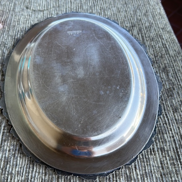 Wm Rogers Hamilton Silver Plate EP on Copper Decorating Oval Service Tray - Picture 6 of 7